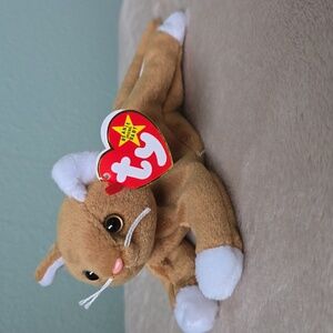 Nip Gold Cat🐱4th/3rd Gen Ty Beanie Baby🐱☆Rare☆Collectible Toy NWT, PVC Pellets